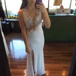 White prom dress